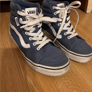Vans Kids High-Top Sneakers - Blue and White